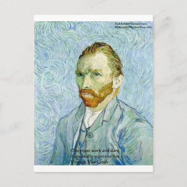 Van Gogh "Hard Work" Wisdom Quote Gifts & Cards (Front)