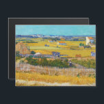 Van Gogh - Harvest at La Crau Magnetic Card<br><div class="desc">Harvest at La Crau,  with Montmajour in the Background - Vincent van Gogh,  1888</div>