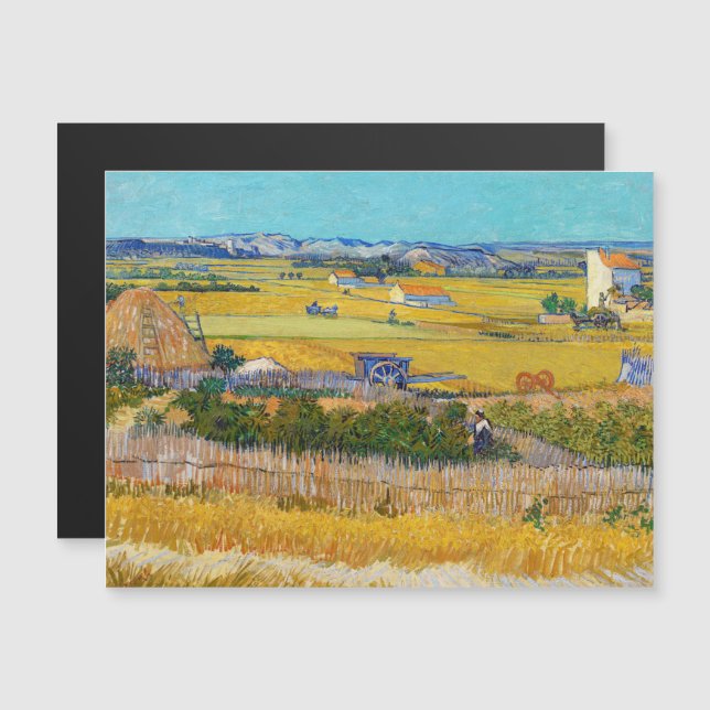 Van Gogh - Harvest at La Crau Magnetic Card (Front/Back)