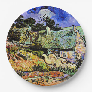 Van Gogh - Houses with Thatched Roofs Paper Plate