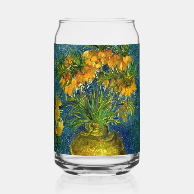 Van Gogh Imperial Fritillaries  Can Glass (Front)