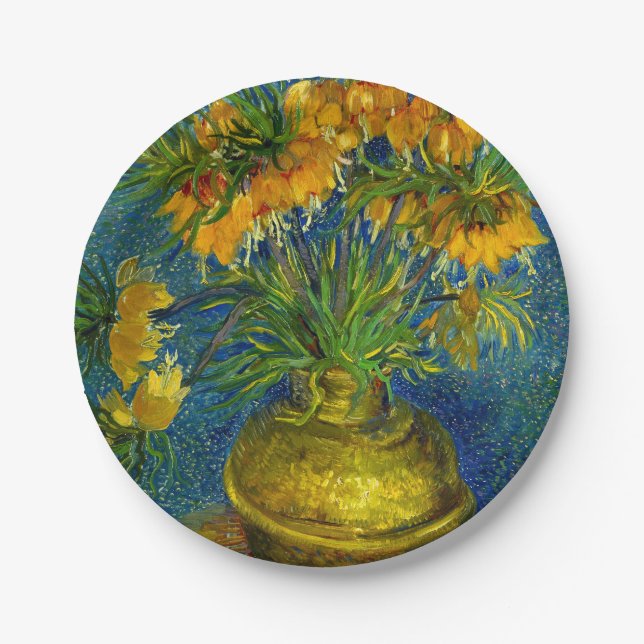 Van Gogh Imperial Fritillaries  Paper Plate (Front)