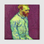 Van Gogh in Open Straitjacket - Wine Red Magnet<br><div class="desc">Van Gogh in Open Straitjacket - Wine Red</div>