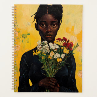 Van Gogh Inspired African American Girl Planner
