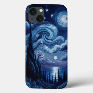Van Gogh Inspired: Starry Night Ocean Edition iPhone 13 Case