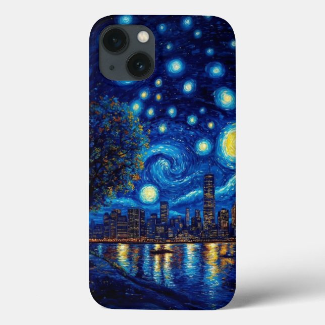 Van Gogh Inspired: Starry Night Ocean Edition Case-Mate iPhone Case (Back)