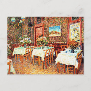 Van Gogh - Interior of a Restaurant Postcard