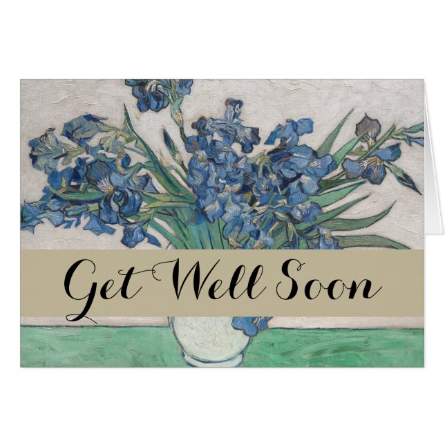 Van Gogh Iris Vase Painting Impressionism (Front Horizontal)