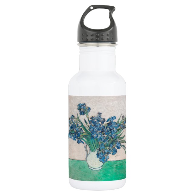 Van Gogh Iris Vase Painting Impressionism 532 Ml Water Bottle (Front)