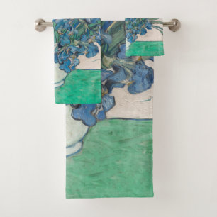 Van Gogh Iris Vase Painting Impressionism Bath Towel Set
