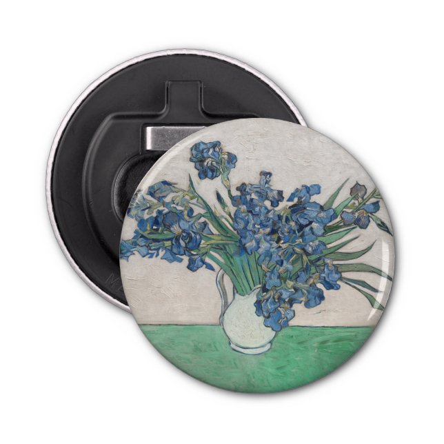 Van Gogh Iris Vase Painting Impressionism Bottle Opener (Front)