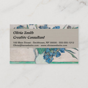 Van Gogh Iris Vase Painting Impressionism Business Card