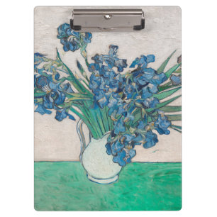 Van Gogh Iris Vase Painting Impressionism Clipboard