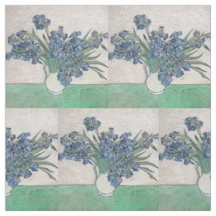 Van Gogh Iris Vase Painting Impressionism Fabric