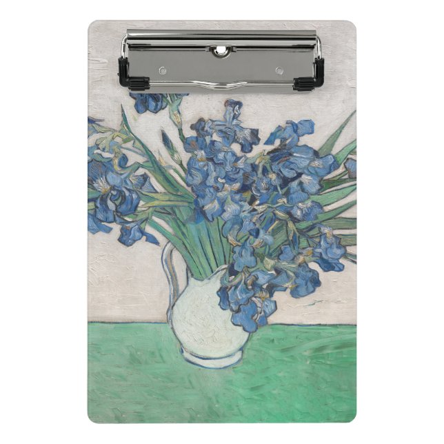 Van Gogh Iris Vase Painting Impressionism Mini Clipboard (Front)