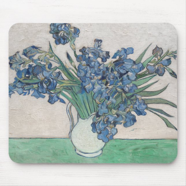 Van Gogh Iris Vase Painting Impressionism Mouse Mat (Front)