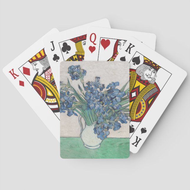 Van Gogh Iris Vase Painting Impressionism Playing Cards (Back)
