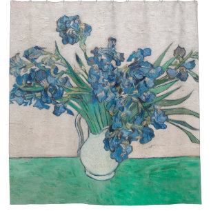 Van Gogh Iris Vase Painting Impressionism Shower Curtain