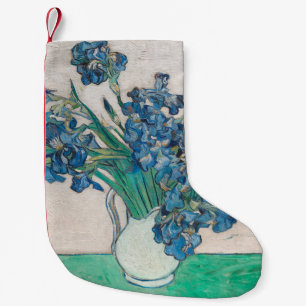 Van Gogh Iris Vase Painting Impressionism Small Christmas Stocking