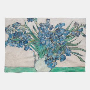 Van Gogh Iris Vase Painting Impressionism Tea Towel
