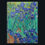 Van Gogh Irises. Blue floral nature impressionism Notebook<br><div class="desc">Van Gogh "Irises" notebook. Blue floral impressionism art.</div>