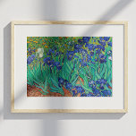 Van Gogh Irises. Blue floral vintage impressionism Poster<br><div class="desc">Van Gogh "Irises" poster. Blue floral impressionism art.</div>
