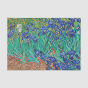 Van Gogh Irises. Blue floral vintage impressionism Tissue Paper