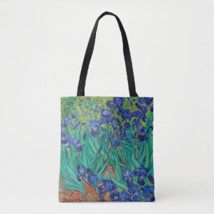 Van Gogh Irises. Blue floral vintage impressionism Tote Bag