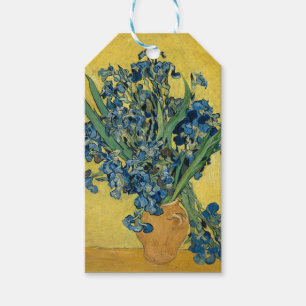 Van Gogh Irises - Bold Blue & Yellow Art Gift Tags
