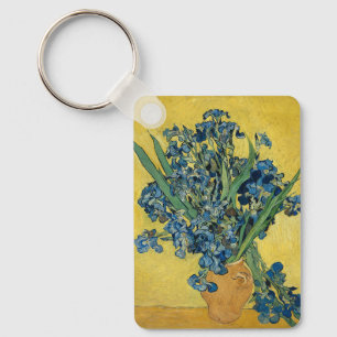 Van Gogh Irises - Bold Blue & Yellow Art Key Ring
