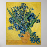 Van Gogh Irises - Bold Blue & Yellow Art