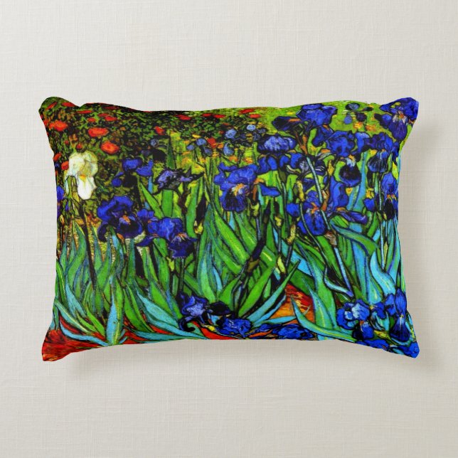 Van Gogh - Irises,  Decorative Cushion (Front)