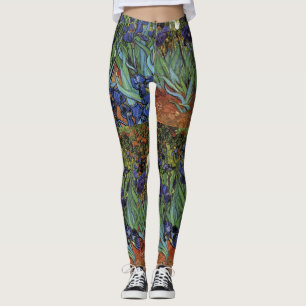 Van Gogh Irises Fine Art Leggings Pants