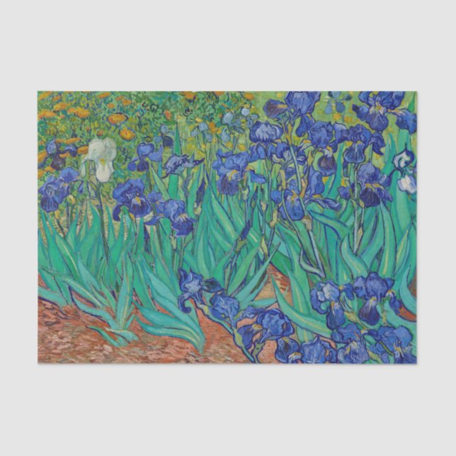 Van Gogh Irises Floral Painting Tissue Paper (Front)