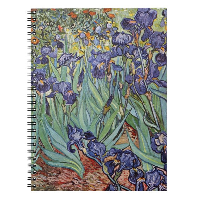 Van Gogh Irises Impressionist Flowers Notebook (Front)