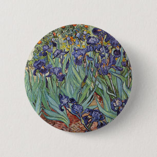 Van Gogh Irises Impressionist Painting 6 Cm Round Badge