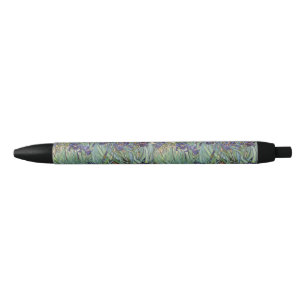 Van Gogh Irises Impressionist Painting Black Ink Pen