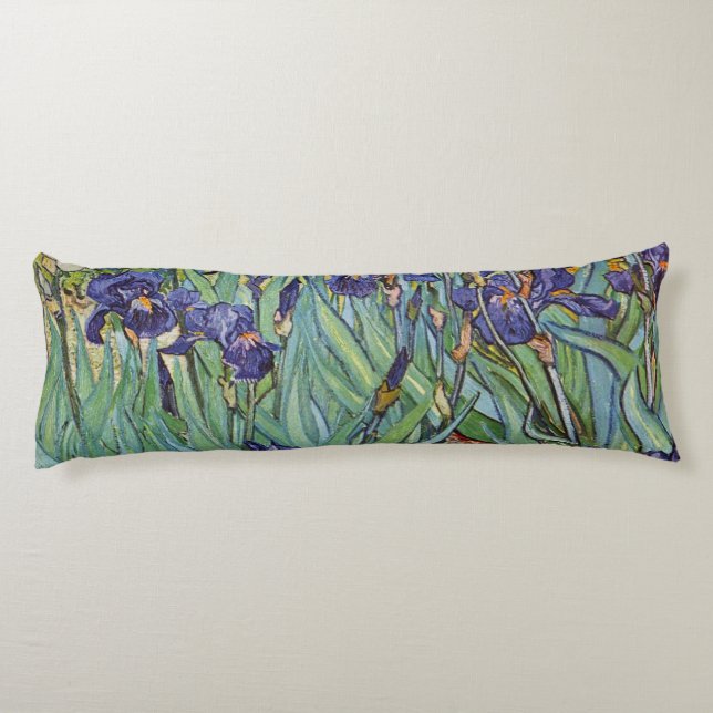 Van Gogh Irises Impressionist Painting Body Cushion (Back)