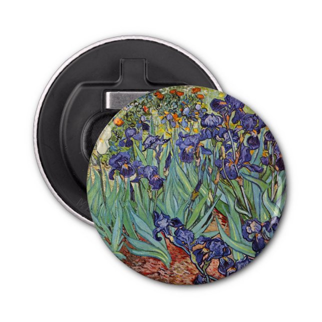 Van Gogh Irises Impressionist Painting Bottle Opener (Front)