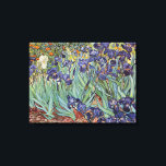 Van Gogh Irises Impressionist Painting Canvas Print<br><div class="desc">Vincent Van Gogh Irises at Saint Remy - Irises by Vincent Van Gogh is a wonderful impressionistic painting by one of the master impressionism artists of all time. The iris garden is swirling with colour and emotion, as the purple irises flow up from their blue green stems and leaves. There...</div>