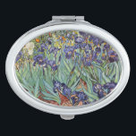 Van Gogh Irises Impressionist Painting Compact Mirror<br><div class="desc">Vincent Van Gogh Irises at Saint Remy - Irises by Vincent Van Gogh is a wonderful impressionistic painting by one of the master impressionism artists of all time. The iris garden is swirling with colour and emotion, as the purple irises flow up from their blue green stems and leaves. There...</div>