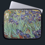 Van Gogh Irises Impressionist Painting Laptop Sleeve<br><div class="desc">Vincent Van Gogh Irises at Saint Remy - Irises by Vincent Van Gogh is a wonderful impressionistic painting by one of the master impressionism artists of all time. The iris garden is swirling with color and emotion, as the purple irises flow up from their blue green stems and leaves. There...</div>