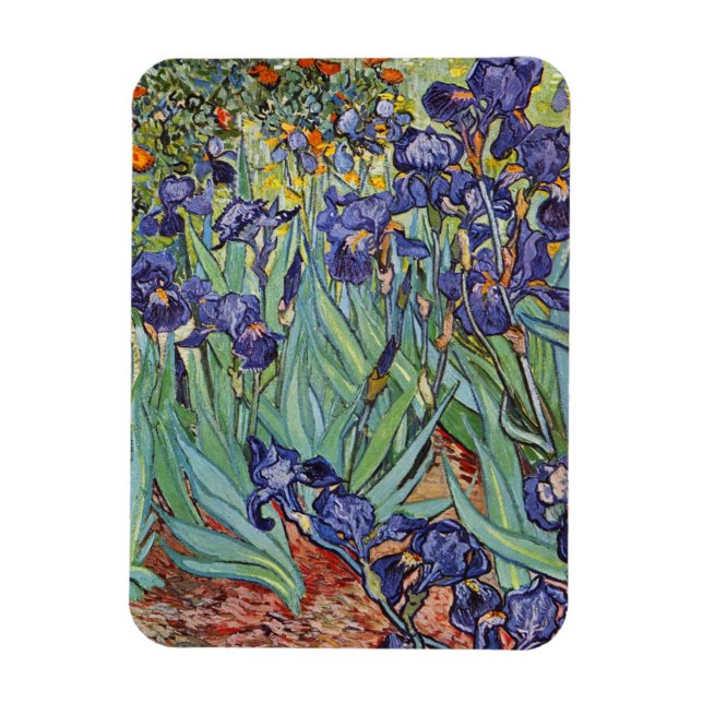 Van Gogh Irises Impressionist Painting Magnet (Vertical)