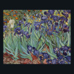 Van Gogh Irises Impressionist Painting Poster<br><div class="desc">Vincent Van Gogh Irises at Saint Remy - Irises by Vincent Van Gogh is a wonderful impressionistic painting by one of the master impressionism artists of all time. The iris garden is swirling with colour and emotion, as the purple irises flow up from their blue green stems and leaves. There...</div>
