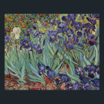 Van Gogh Irises Impressionist Painting Poster<br><div class="desc">Vincent Van Gogh Irises at Saint Remy - Irises by Vincent Van Gogh is a wonderful impressionistic painting by one of the master impressionism artists of all time. The iris garden is swirling with colour and emotion, as the purple irises flow up from their blue green stems and leaves. There...</div>