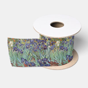 Van Gogh Irises Impressionist Painting Satin Ribbon