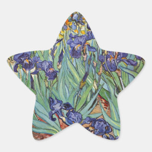 Van Gogh Irises Impressionist Painting Star Sticker