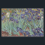 Van Gogh Irises Impressionist Painting Tissue Paper<br><div class="desc">Vincent Van Gogh Irises at Saint Remy - Irises by Vincent Van Gogh is a wonderful impressionistic painting by one of the master impressionism artists of all time. The iris garden is swirling with colour and emotion, as the purple irises flow up from their blue green stems and leaves. There...</div>