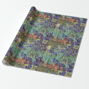 Van Gogh Irises Impressionist Painting Wrapping Paper
