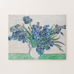 Van Gogh Irises In A Vase Painting Jigsaw Puzzle